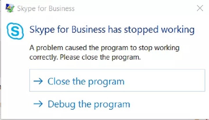 skype business presentation not working